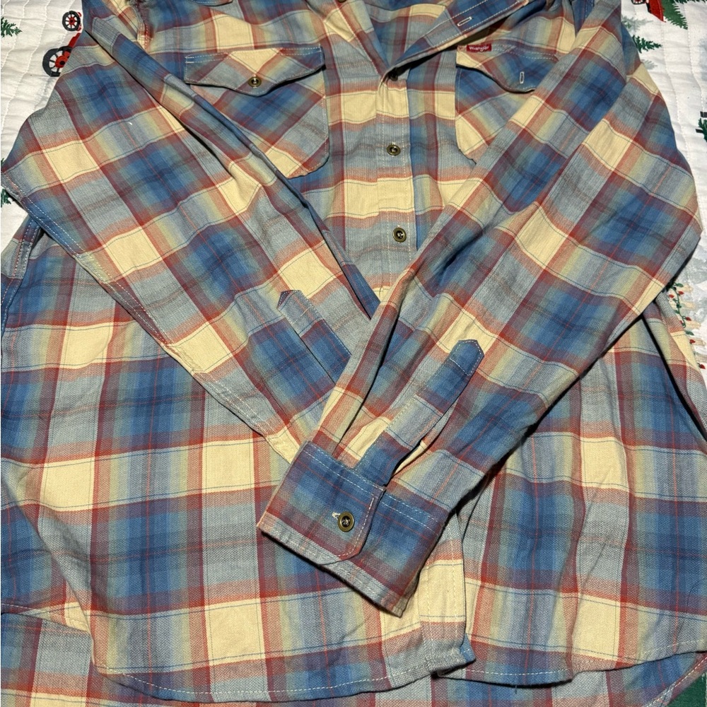 Wrangler Mens Western Shirt XL Long Sleeve Stretch Casual Workwear